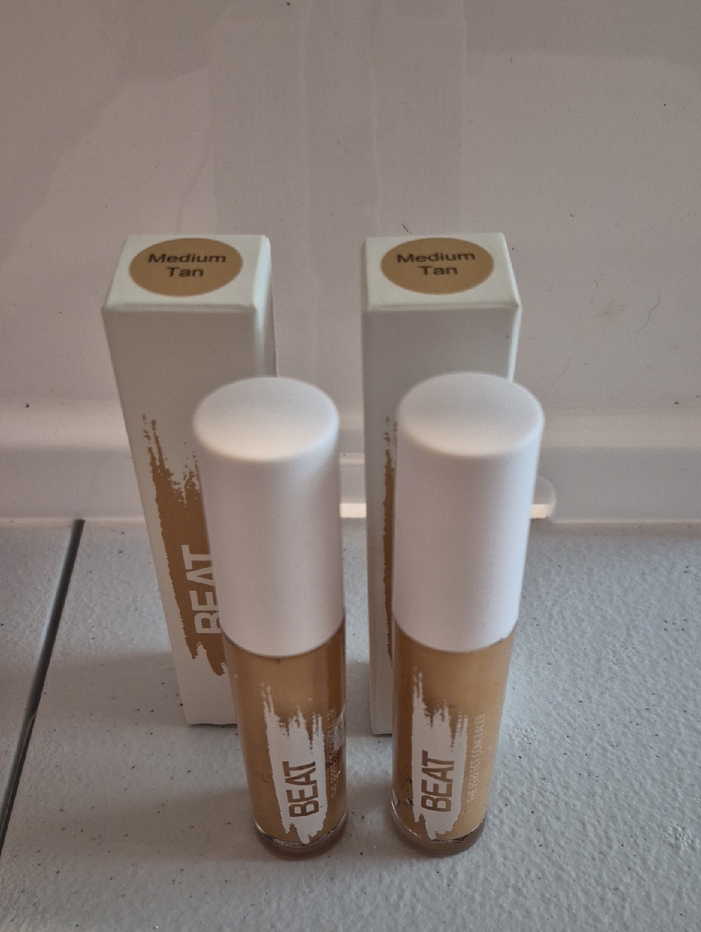Lot Of 2 Belle Beauty Cosmetics Beat Concealer Medium Tan Shade New In Box